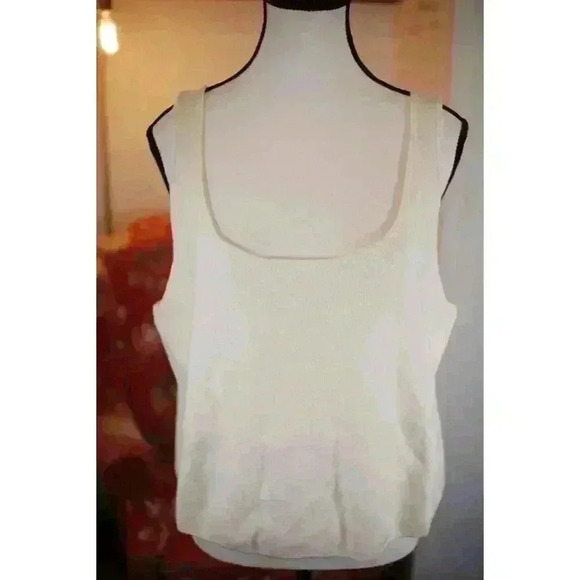 NWT The Drop Women's Angelica Cropped Supersoft Scoop-Neck Tank Sz 2X - Picture 5 of 13